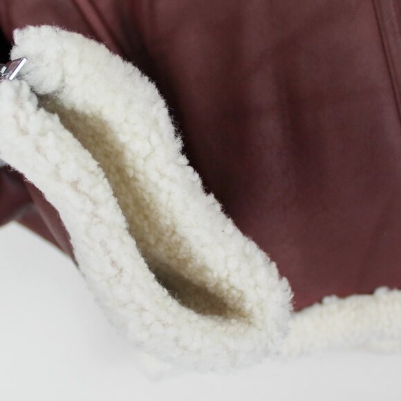 NWT Theory Genuine Shearling Cozy Moto Jacket - Picture 15 of 16